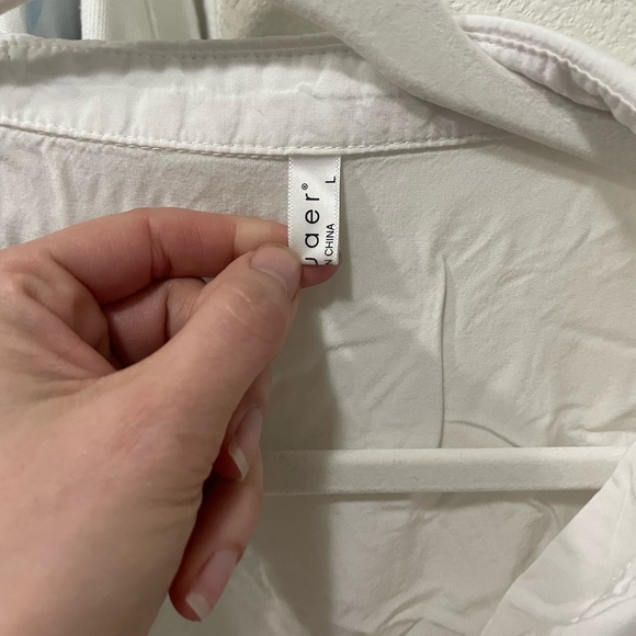 White Amazon Swimsuit Coverup Sz L - Picture 2 of 3